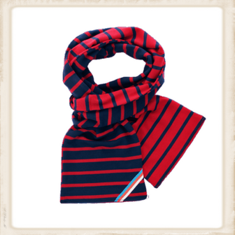 Sjaal dubbel - bordeaux navy