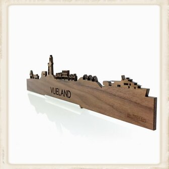 Skyline Vlieland - noten hout 40cm