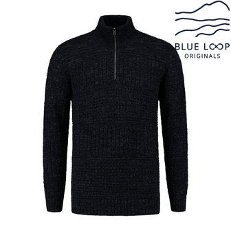 HARLINGEN WADDENSEA SWEATER - NAVY MELANGE