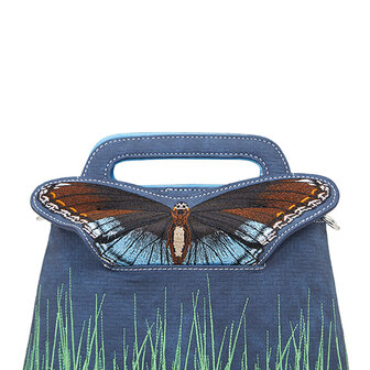 Madame Butterfly - Lichtgrijs, Marineblauw - MBU03