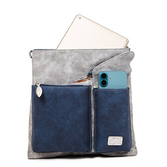 King Shopper - Grijs, Marineblauw - KS03