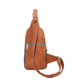 Carol - Cognac, Lichtblauw, Petrol - CL28