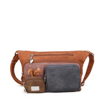 Squirrel - Roze , Donkergrijs , Cognac , Bruin - SRL01