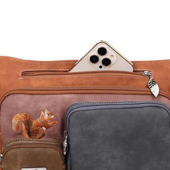 Squirrel - Roze , Donkergrijs , Cognac , Bruin - SRL01