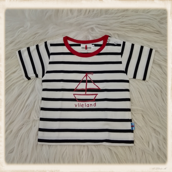 Ecru T-shirt met zeilboot