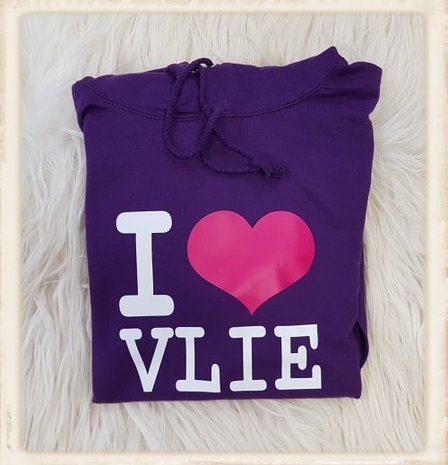 Kinder hoodie met I love Vlie print 