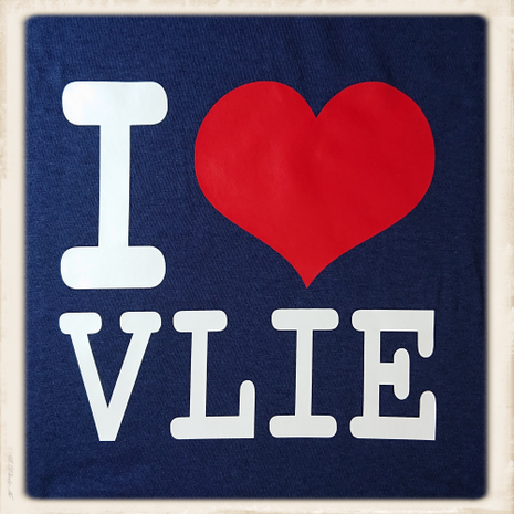 Kinder hoodie met I love Vlie print 