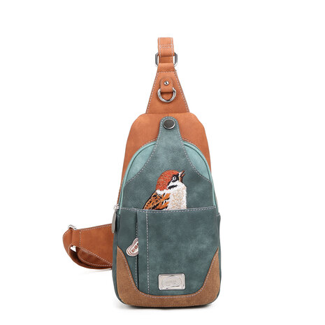 Carol - Cognac, Lichtblauw, Petrol - CL28