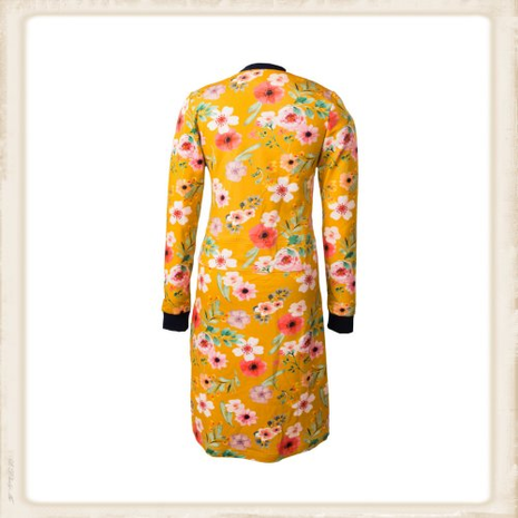 Yellow Flower zipper dress
