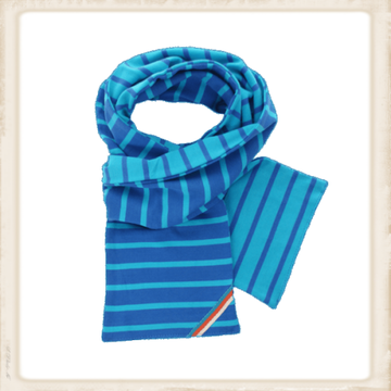 Sjaal dubbel - cobalt aqua
