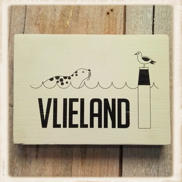 Vlieland bordje met zeehond