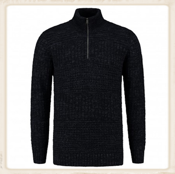 HARLINGEN WADDENSEA SWEATER - NAVY MELANGE