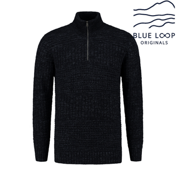 HARLINGEN WADDENSEA SWEATER - NAVY MELANGE