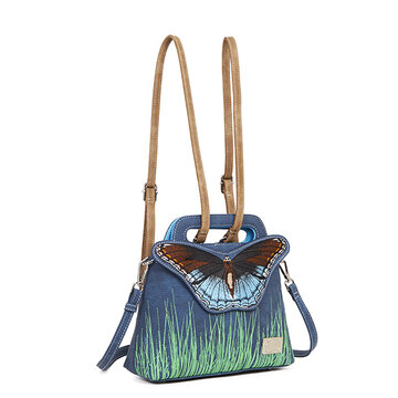 Madame Butterfly - Lichtgrijs, Marineblauw - MBU03