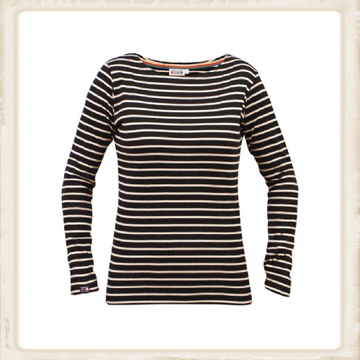 Breton shirt lange mouw - navy naturel