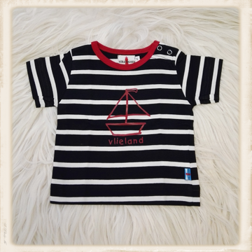 Blauw T-shirt met zeilboot